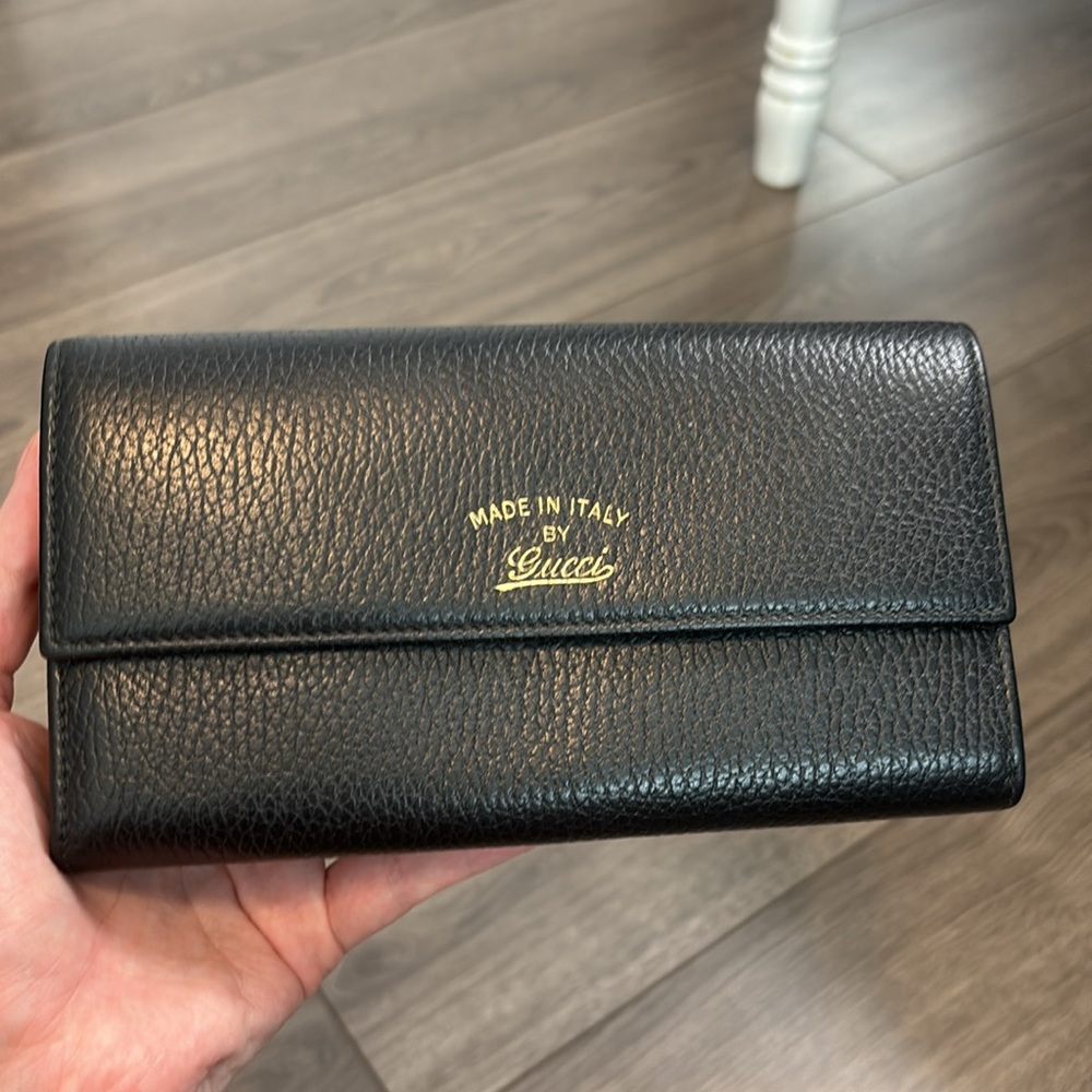 Gucci Black Leather Continental Wallet with Box and Dustbag - Picture 5 of 8